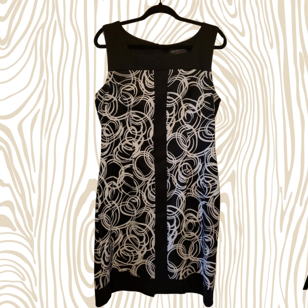 Elegant Black and White Patterned Dress